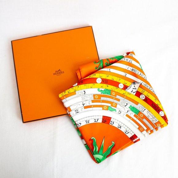 Hermes Accessories - Hermes Astrology Calendar Silk Scarf